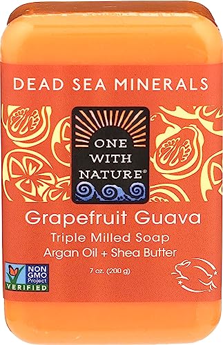 One With Nature Triple Milled Soap Bar Grapefruit Guava 7 Oz