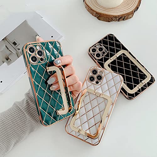 Coque iPhone 13 Pro vert clair idéale pour selfies avec sangle poignet chic - 2