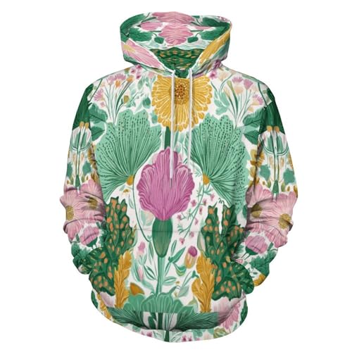 Pull homme turquoise à capuche idéal pour un look vintage décontracté