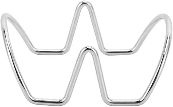 2PCS Taco Holder, Taco Bar Stainless Steel Taco Stand Taco Stand up Holder Each Hold 2 or 3 Tacos for Bar Kitchen Baking2