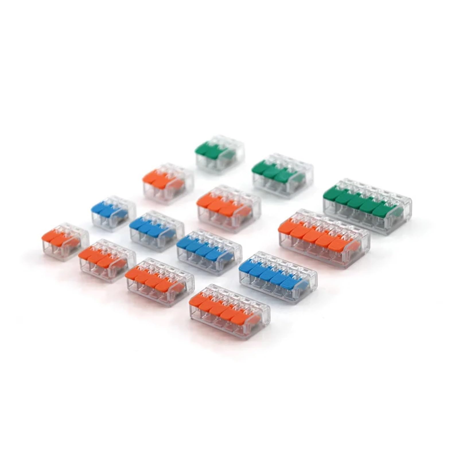 Złącza kablowe Mini szybkozłączka Uniwersalne kompaktowe złącze elektryczne do przewodów wtykowych 4 mm2 6 mm2 Przezroczyste(663WO,100PCS)