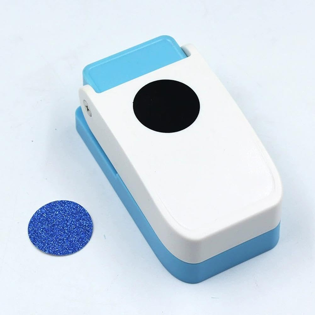 1 Inch Square Punch – Heavy-Duty Manual Precision Punch Tool for Scrapbooking, Card Making, DIY Journaling, Kids’ Educational Crafts (Circle)