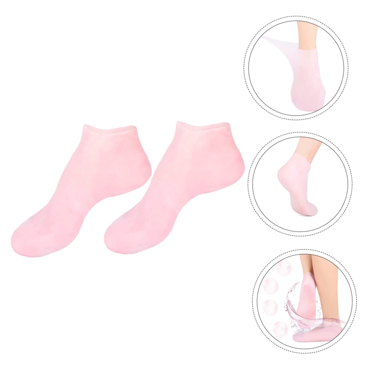 NULYLU Foot Socks Anti-Cracking Socks for Dry Feet Sebs Pads Comfortable Elastic Improve Rough Skin