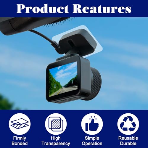 Shimmeroo 8Pcs Sticker Shield for Windshields, Reusable Double-Sided Sticker Shield for Windshields Electrostatic Film for Dash Cam Weatherproof Suction Cup Mounting Permit Holder Static