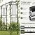 Carotex Flat Top Garden Arch Trellis Pergola, 11.8 x 9.02 FT Large Metal Arbor for Climbing Plants, Plastic-Coated Galvanized Steel Frame, Outdoor Decorative Arch for Garden, Backyard, Lawn (Black)
