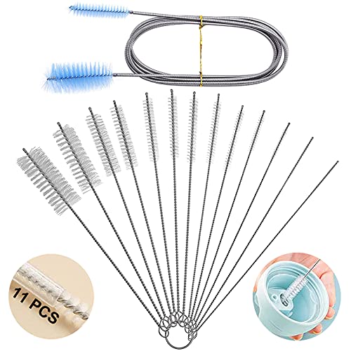 Shisha Reinigungsset Bürsten Set 11Stück Schlauchbürsten Set Kleine Reinigungsbürste Rohrbürste Flasche…