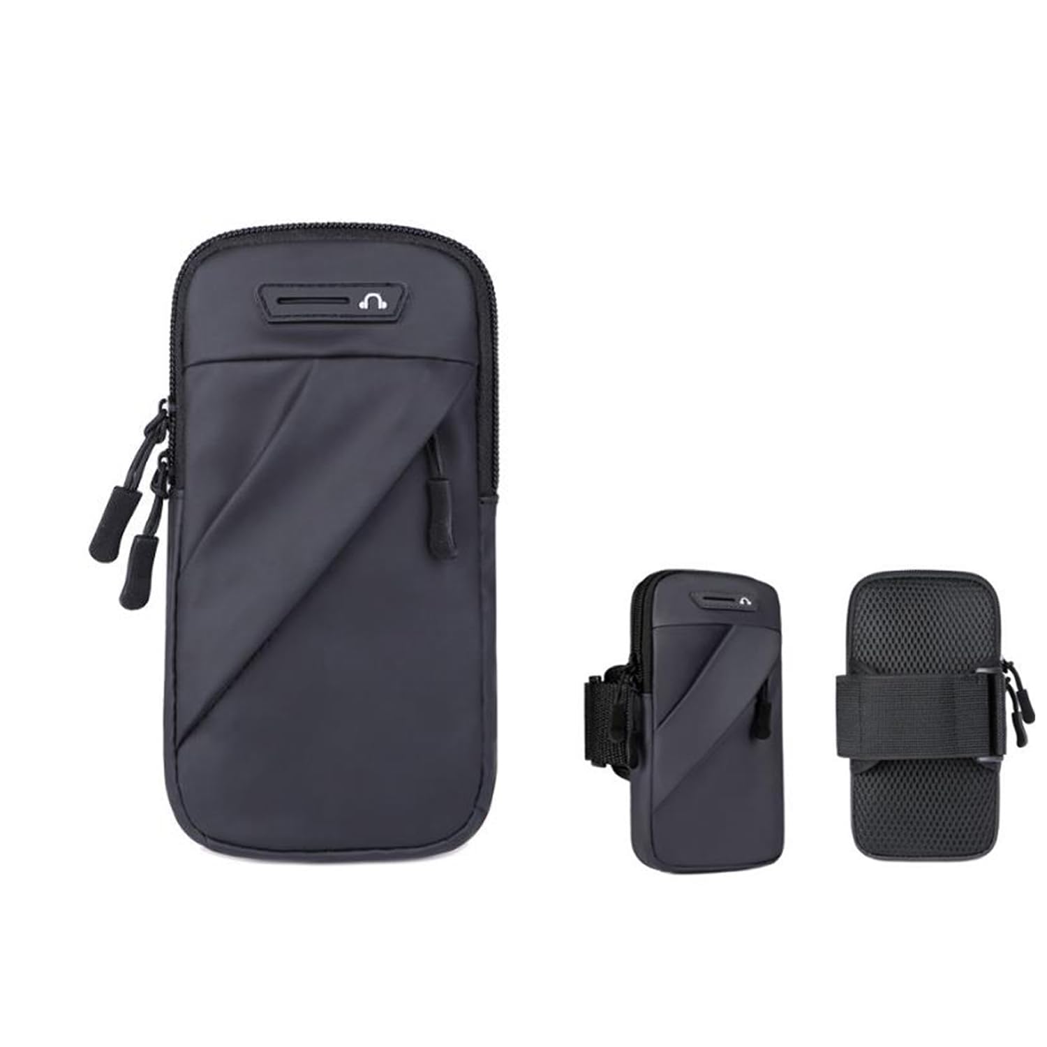 NALACAL Phone Holder for Running Cell Phone Arm Bands Phone Strap Armband Fits iPhone and Android Use for Running Walking Hiking and Biking Black 6.7 Inches