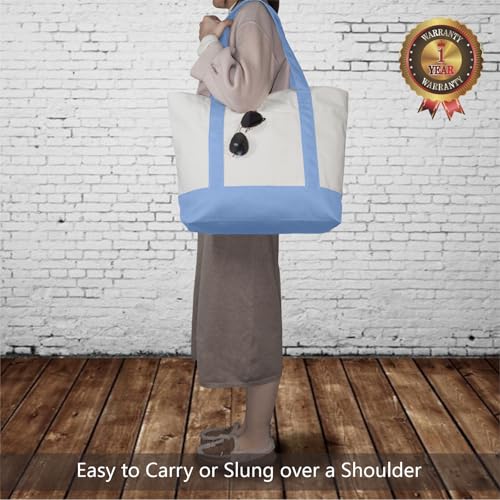 TOPDesign Canvas Tote with Pocket