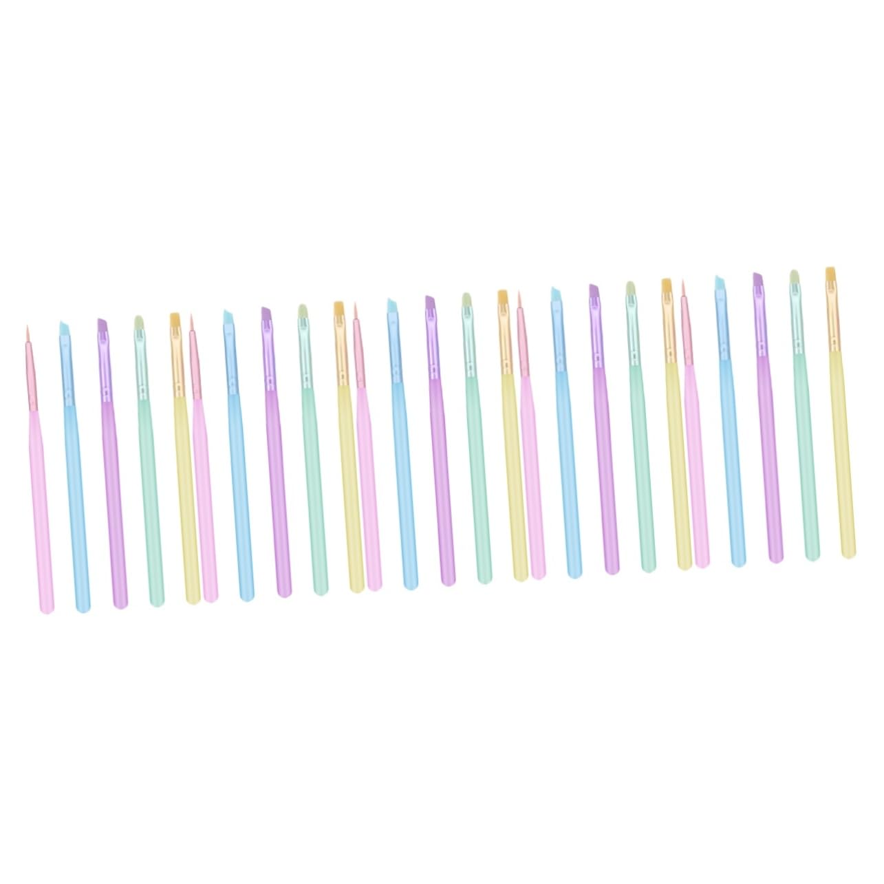 Healvian 25pezzi Pennelli Per Nail Art Professionali Strumenti Per Manicure e Decorazione Unghie Gel Facili Da Usare e Duraturi Perfetti Per Uso Domestico e Salone
