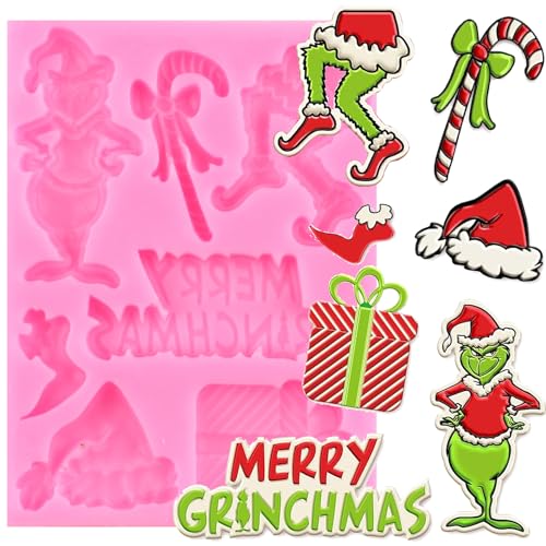 XMOLDNMS Molde de Silicona Desmontable para Fondant, Diseño de Personajes de Dibujos Animados, para Decoración de Pasteles, Cupcakes, Chocolate, Caramelo, Pasta de Goma, Arcilla Polimérica