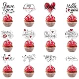 36pcs Valentine's Day Cupcake/Treat Toppers