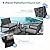 Greesum 4 Piece Patio Furniture Set Outdoor Wicker Conversation Bistro Rattan Chairs with Coffee Table for Garden,Pool,Lawn, Gray