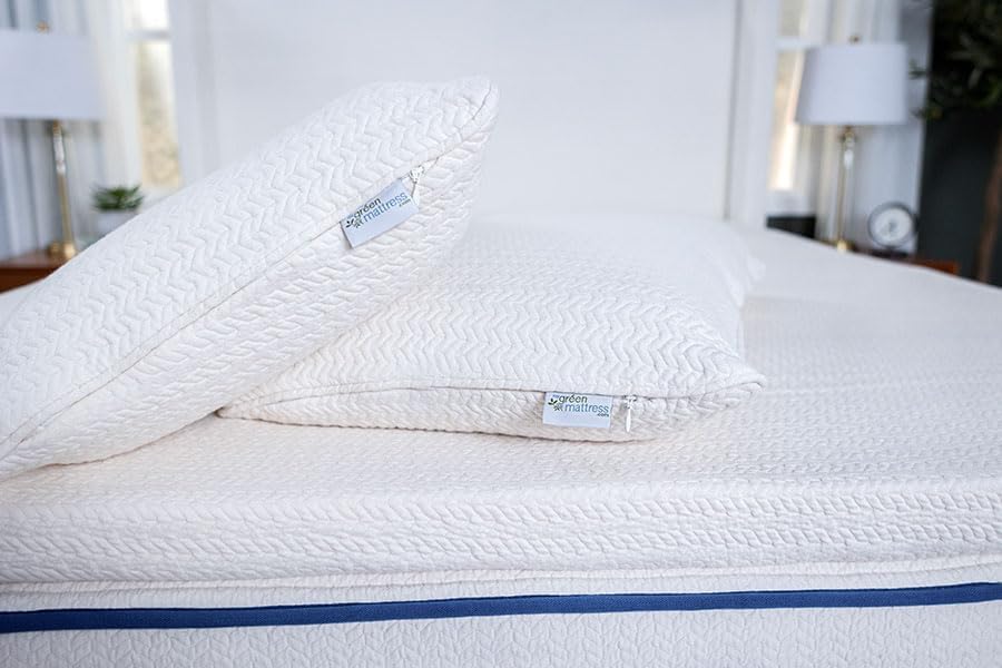 My Green Mattress Organic Latex Mattress Topper - 2 Inch GOLS Certified Dunlop Latex, GOTS Cotton Removable Cover, Breathable Soft Comfort Layer for Mattress Upgrade, Natural Color - King