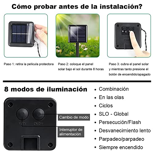 Encuentra reviews de Series de luces navideñas solares los más solicitados. 6 Imagen adicional