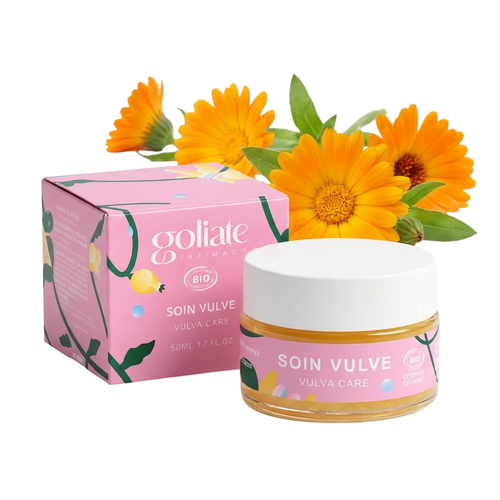 GOLIATE Bio Vulva Pflege Balsam, Beruhigende Intimcreme für Frauen mit Calendula & Arnika – Bestes BIO-Produkt 2026, COSMOS ORGANIC Ecocert Zertifiziert, Hergestellt in Frankreich
