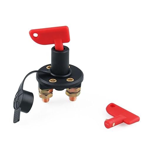Interruptor de desconexión de batería con 1 teclas, aislador de batería, interruptor de desconexión universal para barcos de automóviles marinos