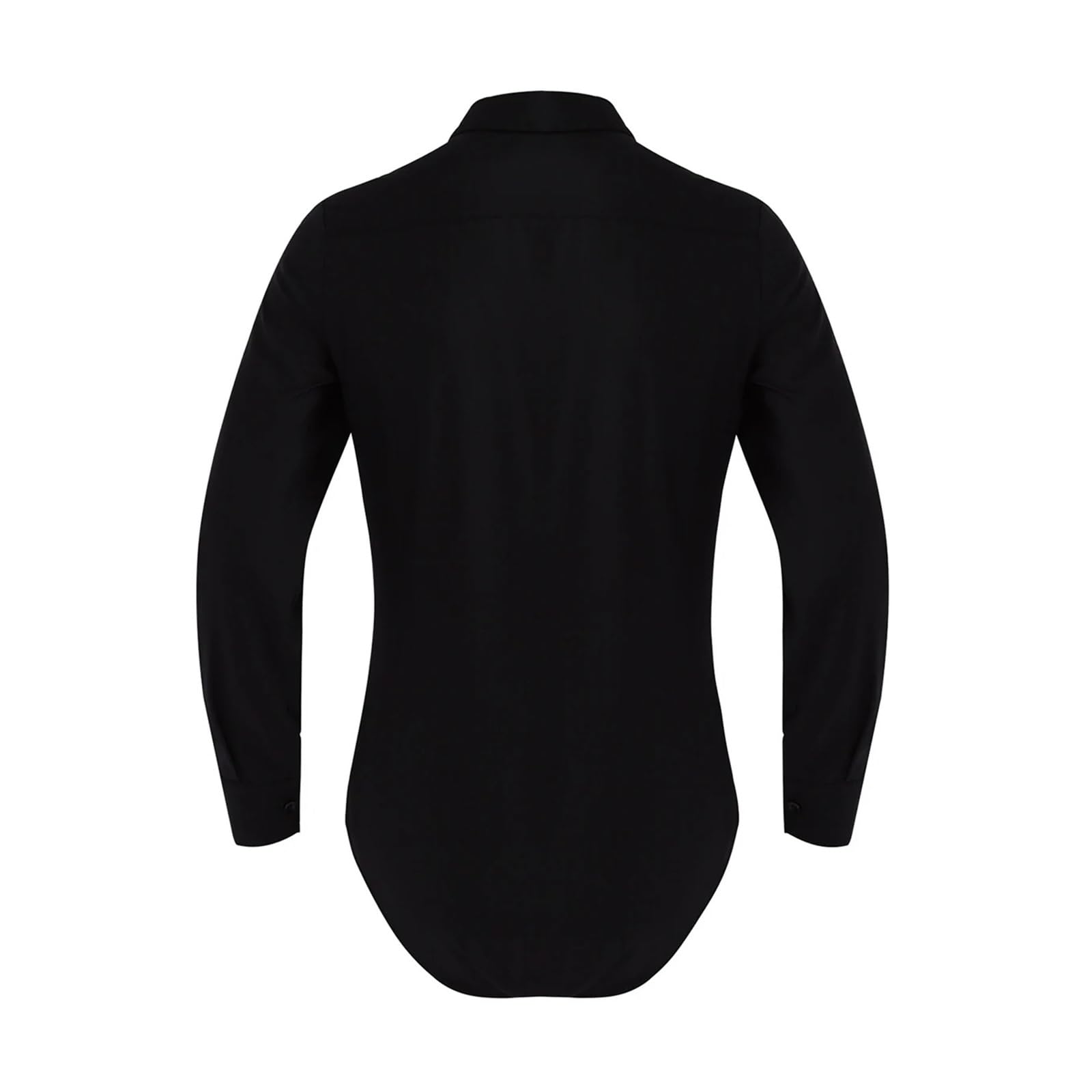 Uomo Maglia da Ballo Latino Camicia da Ballo a Maniche Lunghe da Uomo, con Colletto rovesciato, abbottonata, Body da Ballo Latino Moderno, Maglietta, Top, Costumi da Ballo