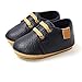 Baby Hausschuhe Jungen Krabbelschuhe Kleinkind Lederschuhe Babyhausschuhe Rutschfesten Wildledersohlen Weicher Leder Lernlaufschuhe 0-18 Monate (6 ~ 12 Monate, Marine)