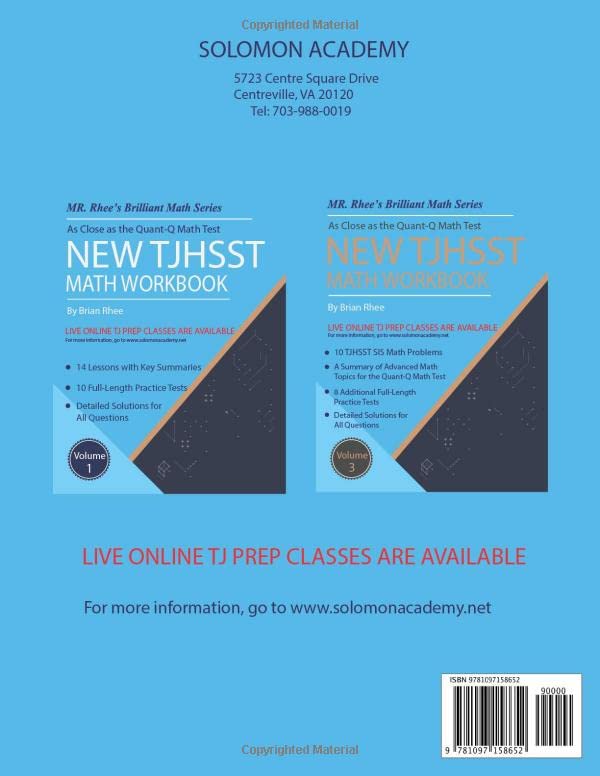 New TJHSST Math Workbook Volume 2: Advanced Workbook for the Quant-Q Math Test - Image 2