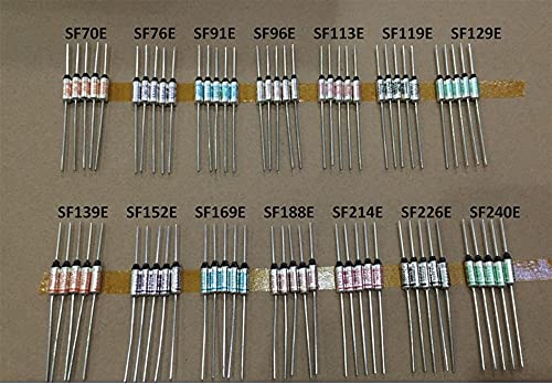 Fusible thermique NEC SEFUSE assortiment de 70 pièces SF70E à SF240E 10A 250V