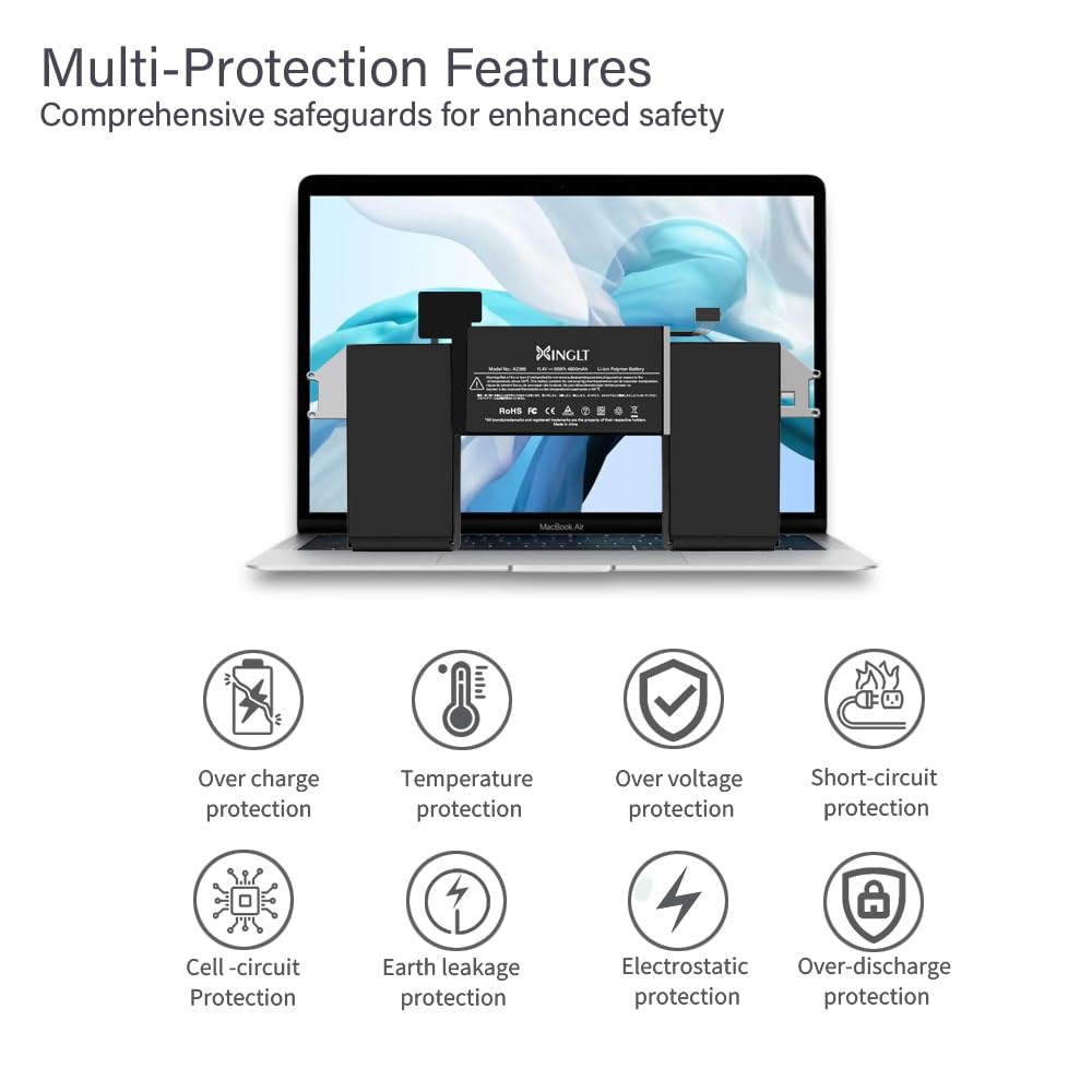 XINGLT A2337 Replacement Battery A2389 Battery for MacBook Air 13 Inch M1 A2337 (Year 2020) EMC 3598 MGN63LL/A MGN73LL/A?A2389 Laptop Battery <55Wh 4800mAh 11.4V>