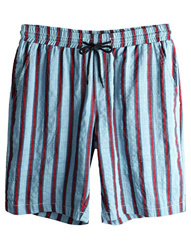 VATPAVE Mens Flat Front Summer Board Shorts Casual Drawstring Beach Suit Shorts