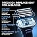 Replacement Blades and Foil for Panasonic ARC5 5-Blade Shavers, Compatible with WES9032P ES9032 ES9034 ES9036 ES9038, Fits Models ES-LV61, ES-LV65, ES-LV67, ES-LV95, ES-LV97 (+ 1 Cleaning Brush)