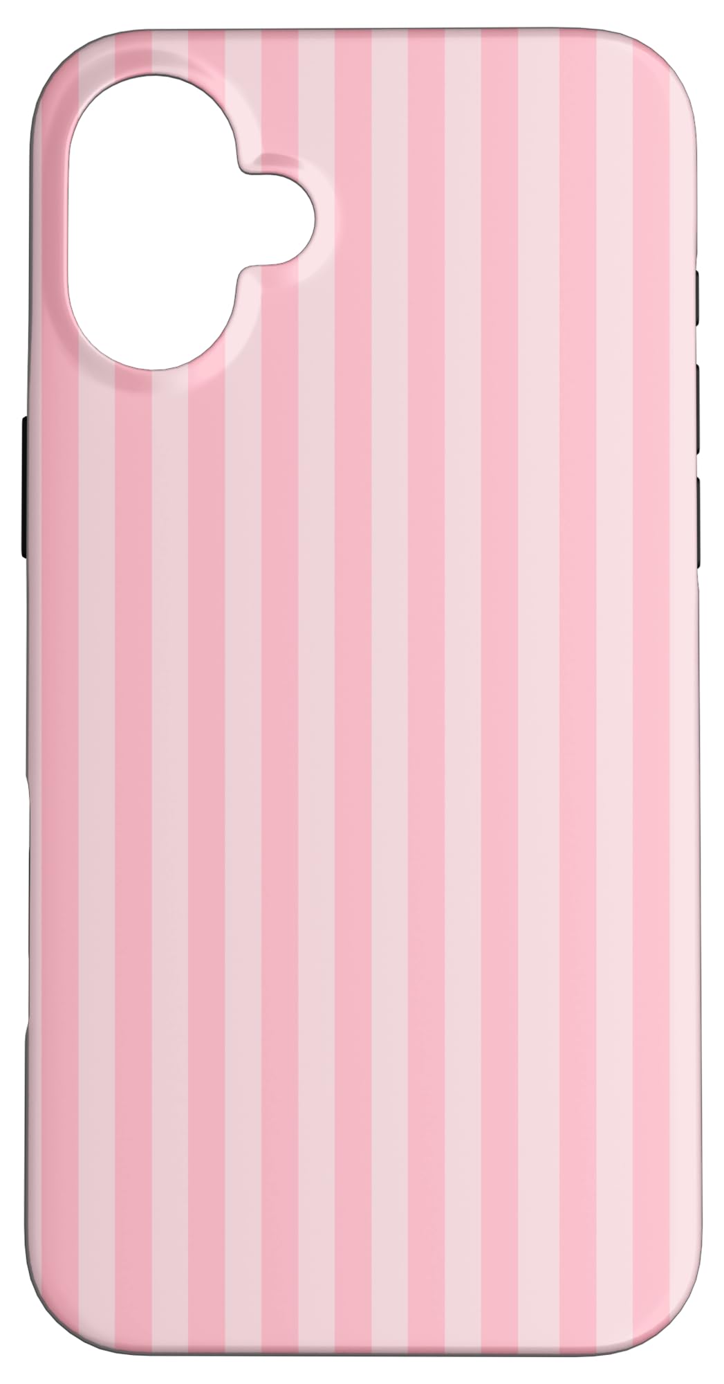 Pastel Pink Stripes Geometric Vertical Lines Trendy Pattern Case for iPhone 16 Plus