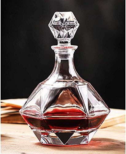 Whiskey-karaf met geschenkdoos, diamantvormige decanter, 900 ml vloeistofkaraf, feestdecoratie cadeau, voor alcohol, rum… - Afbeelding 7