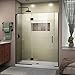 DreamLine D3260672L-09 Shower Door, 56-56.5" W x 72" H, Satin Black