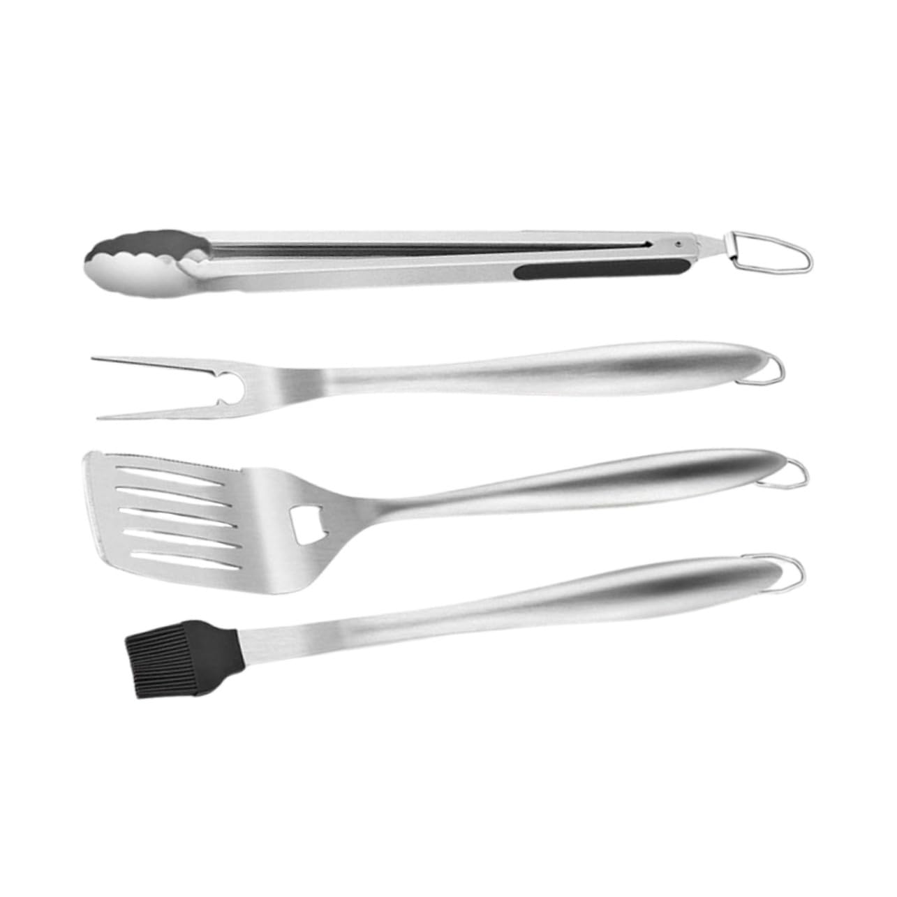 Kit ustensiles barbecue inox léger pour pique-nique et camping entre amis