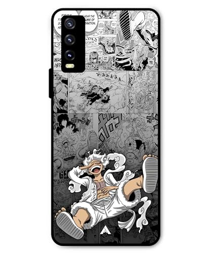 Image of Premium Anime 2 Case for Vivo Y20i (Glossy Finish) Soft-Touch Metal TPU Back Cover, Shockproof, Designer, Aesthetic Mobile Phone Case