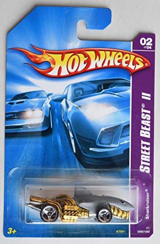 Image of Hot Wheels 1:64 Scale die cast Street Beast II 2 /4, Gray SHARKRUISER 66 /180