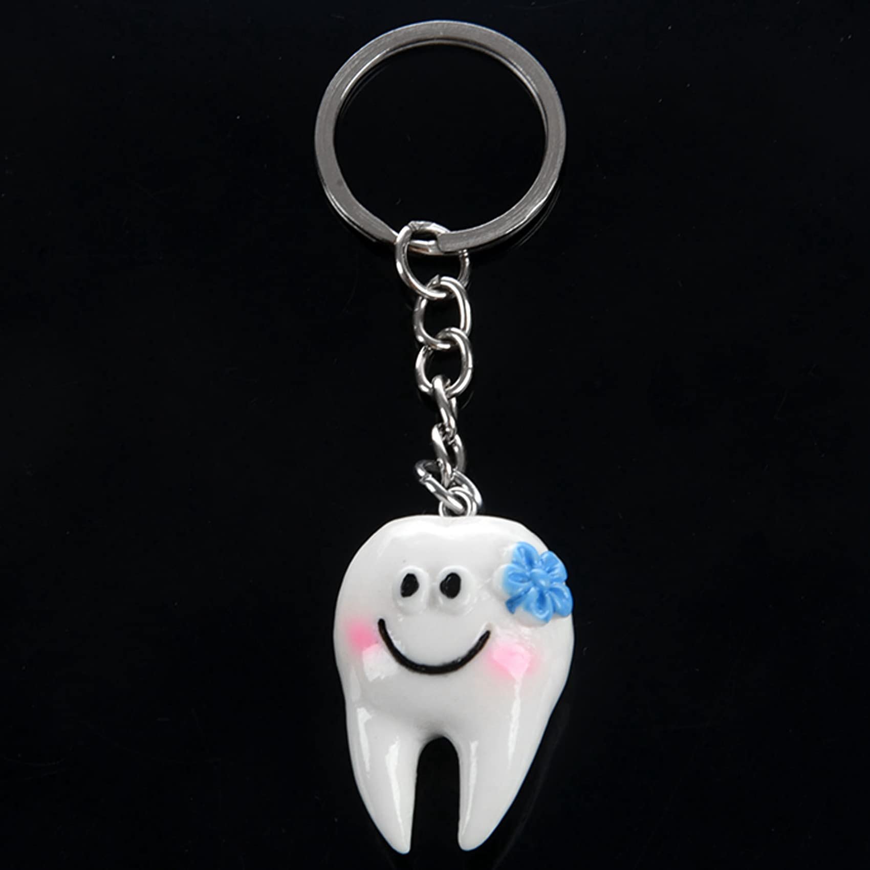 60 Stuecke Schluesselbund Schluesselanhaenger Haenge Zahn Form Suesses Dental Geschenk