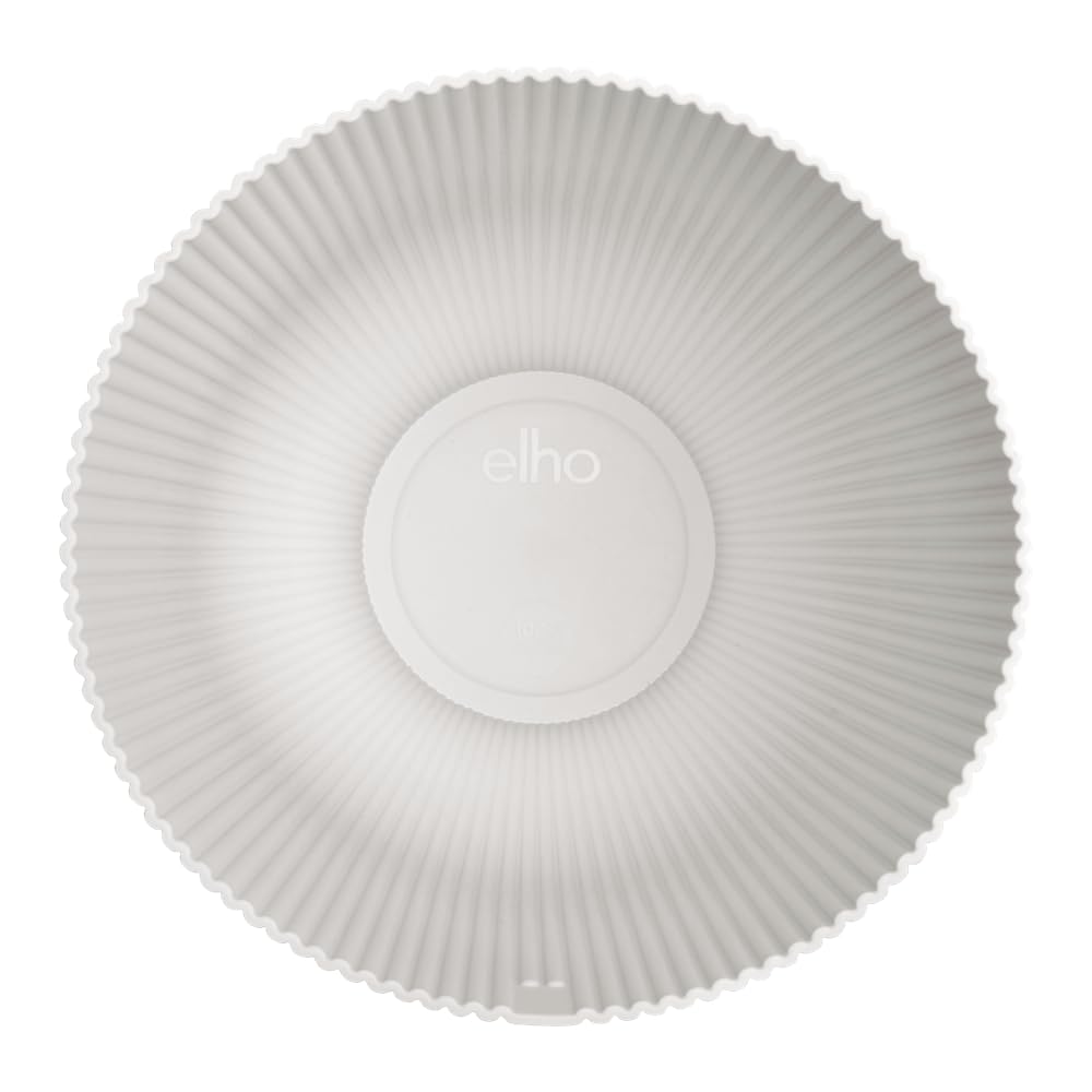 Elho vibes fold coupe 30cm vaso da fiori - Silky White | Ø 29.5 x Alt. 44.7 cm | Adatto per interni | Plastica riciclata al 100%