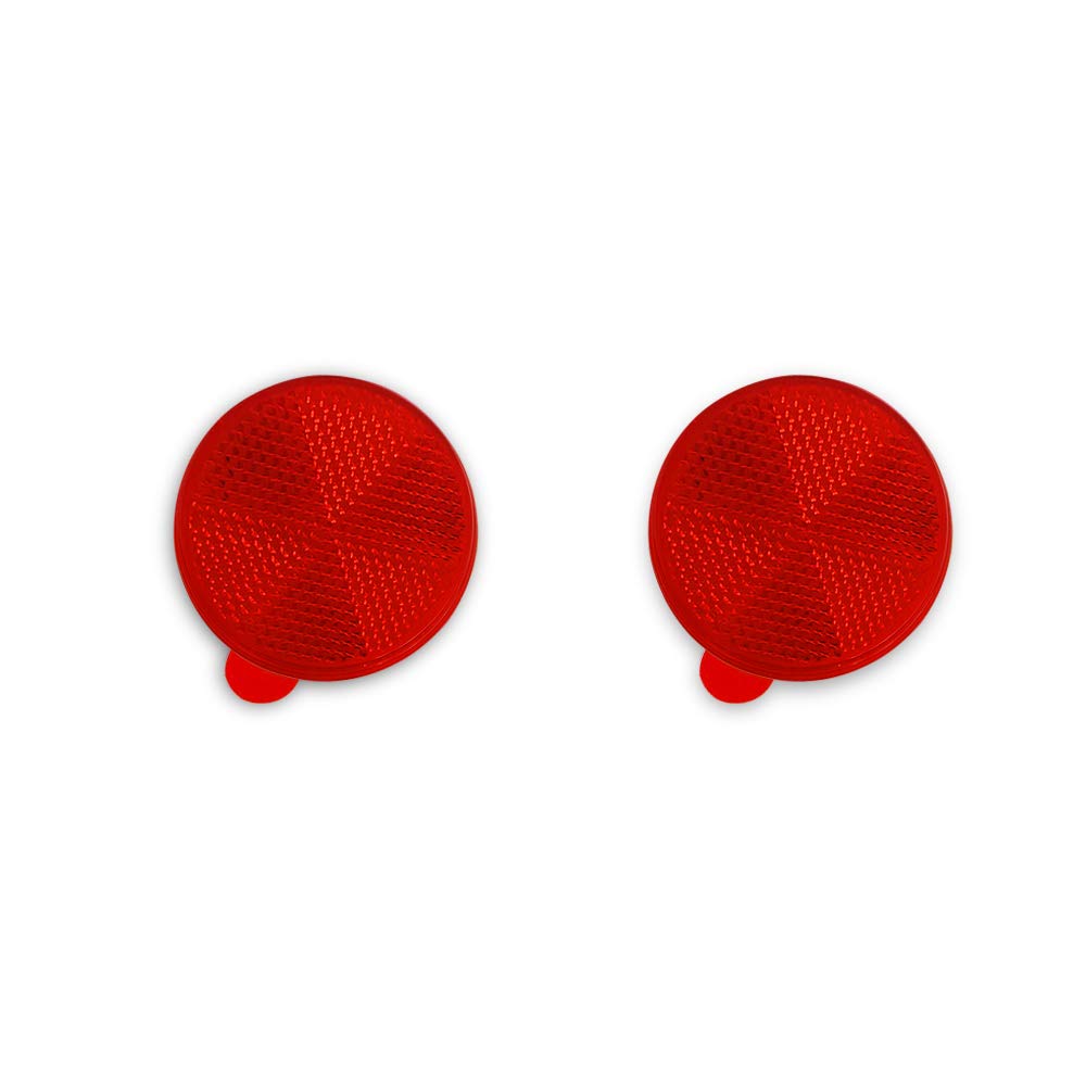 Stick-on Round Reflectors - Safety Spoke Reflective Quick Mount Custom Accessories Adhesive Reflector for Mailboxes, Garbage cans, Stakes, Houses, Cars, Trailer, Trucks, Bicycle and Bike