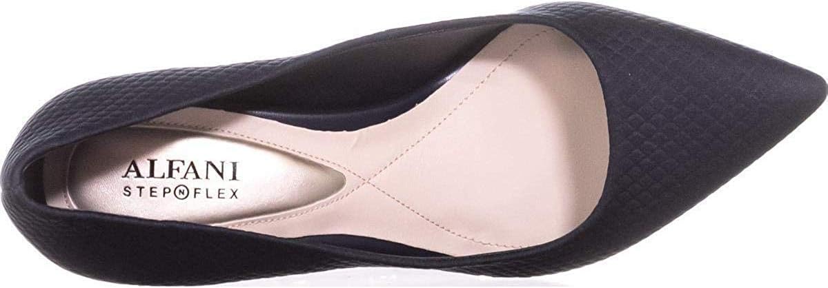 Alfani Womens Jeules Pointed Toe Classic Pumps, Navy Texture, Size 5.5