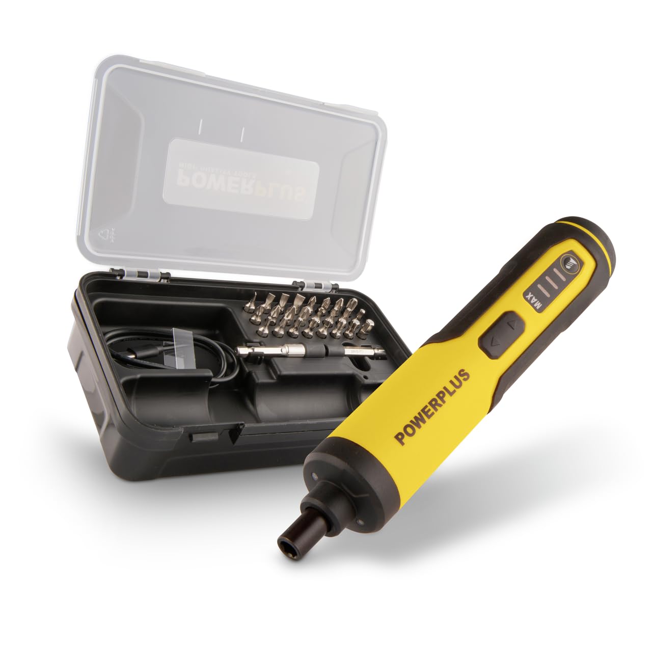 Powerplus POWX00420 Battery Screwdriver - Rotation Speed of 250 RPM, 4 Nm Torque, with USB Cable