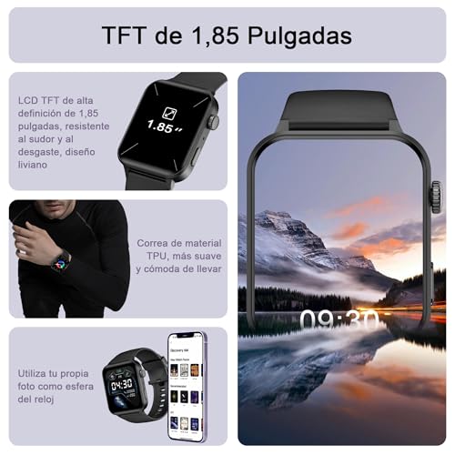 Reloj Inteligente IOWODO 1.85" con Llamadas y 100 - Imagen 5