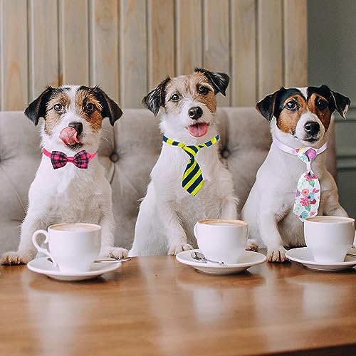 Allazone 24 Stück Hunde-Krawatten, verstellbare Haustier-Halskrawatte für kleine, mittelgroße Welpen, Katzen, Partys, Festivals, Geburtstagsgeschenk, Valentinstag, Urlaub, Hochzeit