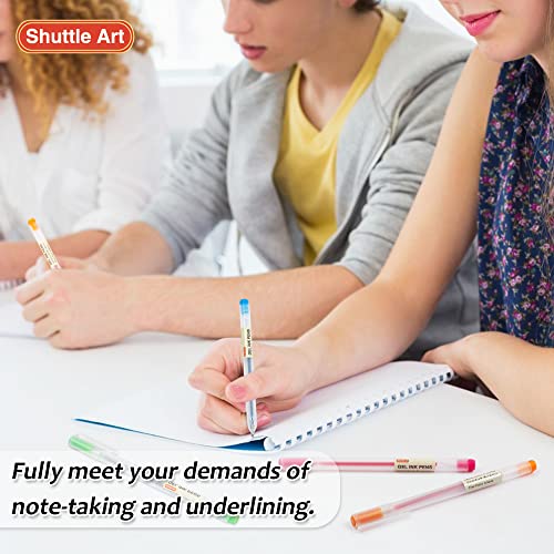 Shuttle Art Gel Ink Ball Point Pens, 15 Colors Japanese Style Pens, 0.5Mm Fine Ballpoint Pens Quick Drying For Writing Journaling Home, School And Office Stationery Supply #TOP5