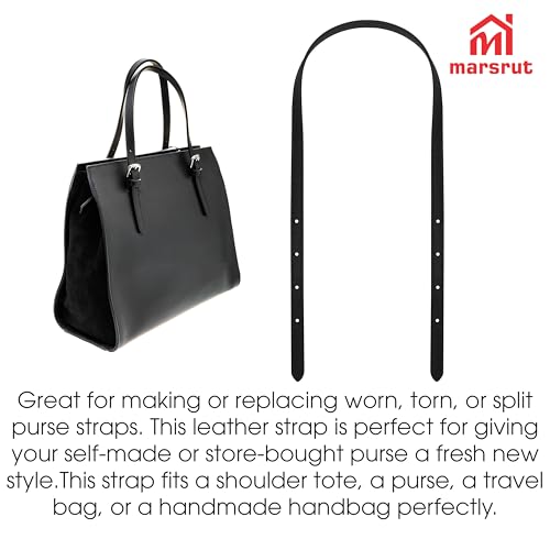 Purse Replacement Straps, Black Tote Bag Straps for Shoulder Bags, Handbag, Shopper Totes, Leather Textured Adjustable Handle Strap, 28 Inch Long x 0.43 Inch Wide (1pc)4