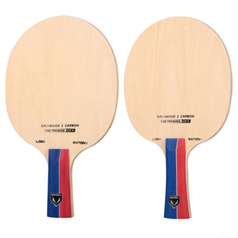 Lama aerodinamica della racchetta da ping pong che combina proprietà leggere di legno a 5 strati con due carboni