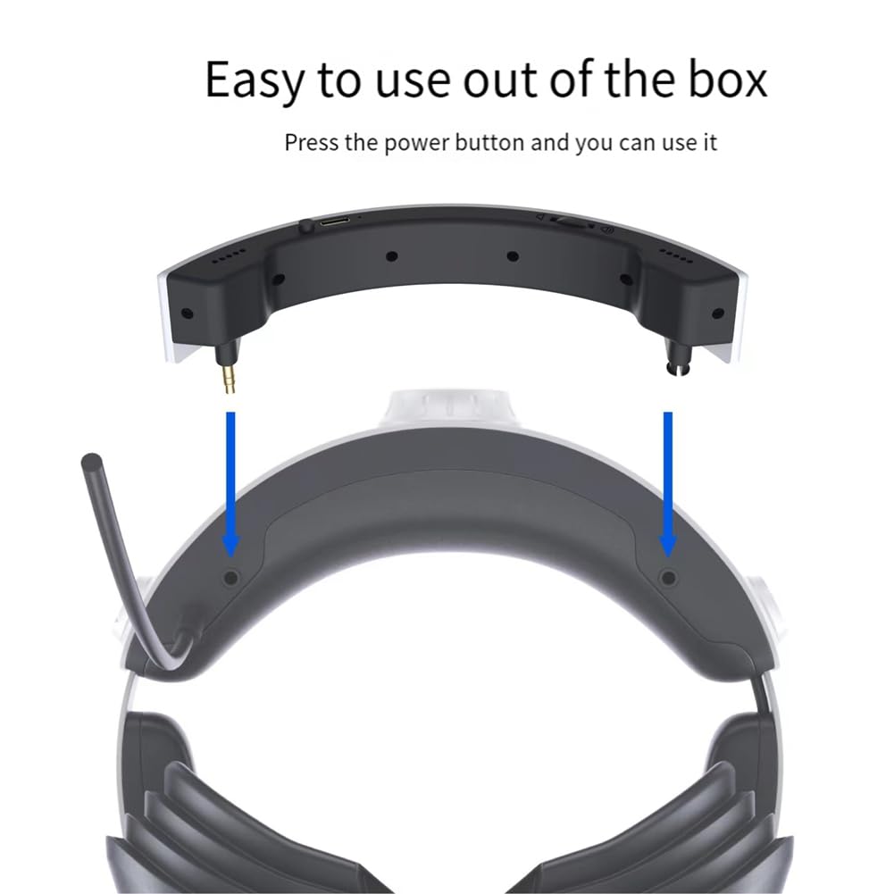 Pour casque PS VR2 VR Haut-parleur externe portable Amplificateur audio stéréo 3,5 mm Sans fil Accessoires de jeu
