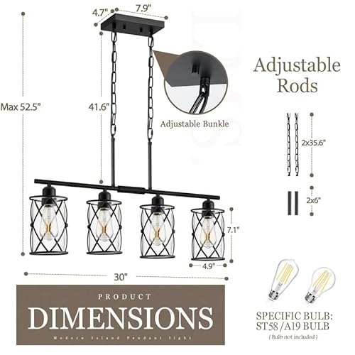 Osimir CH9176 4-Light Kitchen Island Lighting thumb #2