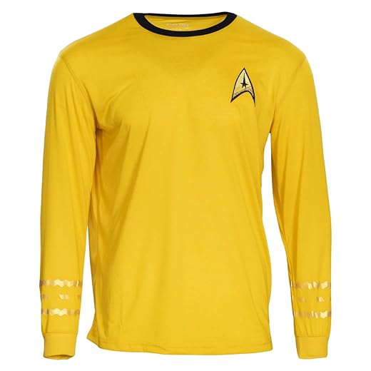 Star Trek Long Sleeve Halloween Costume T-shirt Spock Captain Kirk Engineering Cosplay