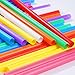 200 PCS Jumbo Smoothie Straws,Colorful Disposable Plastic Large Wide-mouthed Milkshake Straw (0.43