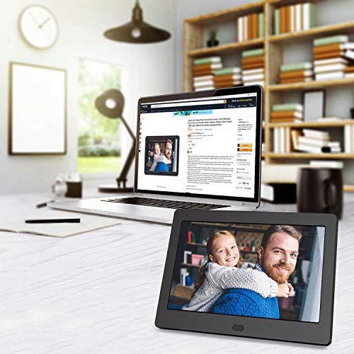 Image of Atatat Digital Photo Frame with IPS Screen - Digital Picture Frame with 1080P Video, Music, Photo, Auto Rotate, Slide Show, Remote Control, Calendar, Time, Support USB and SD Card (7 Inch Black)