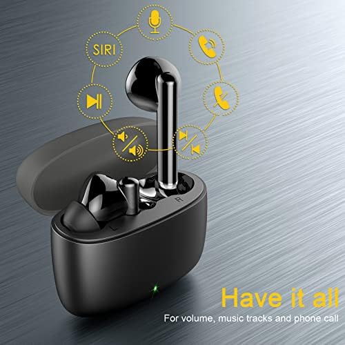 yobola Wireless Earbuds, Wireless Headphones In Ear Deep Bass HiFi Stereo, IPX7 Waterproof Bluetooth Headphones 5.3 Touch Control, Bluetooth Earphones 4 Microphone Clear Call, Lightweight and Fit