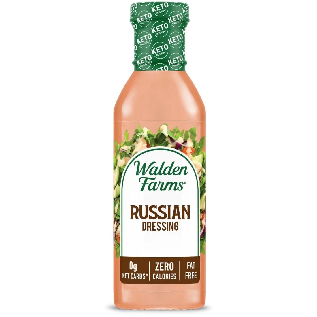 Russian Dressing 12 oz Bottle (Pack of 2) - Fresh and Delicious, Sugar Free 0g Net Carbs Condiment, Kosher Certified, So Tasty on Salads, Sandwich, Burgers, Bread, Dipping Sauce and More